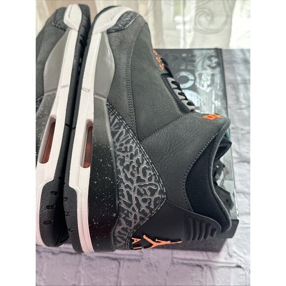 Nike Air Jordan Retro 3 Shoes Fear Pack Grey Orange OG CT8532-080 Mens Size 11